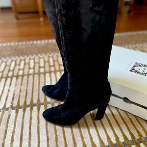 Anne Klein Black Suede Boots